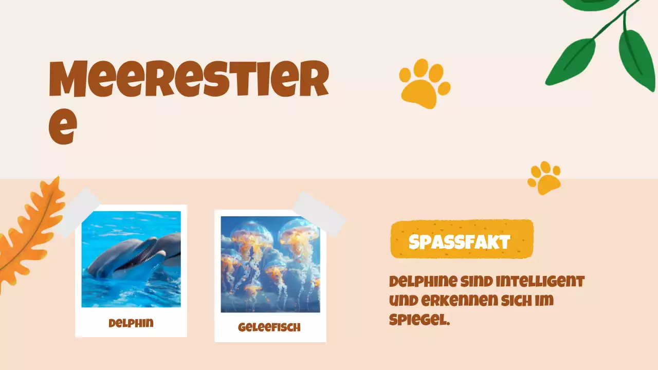 Beige Animation Entdeckung der Tiere Studienmaterial