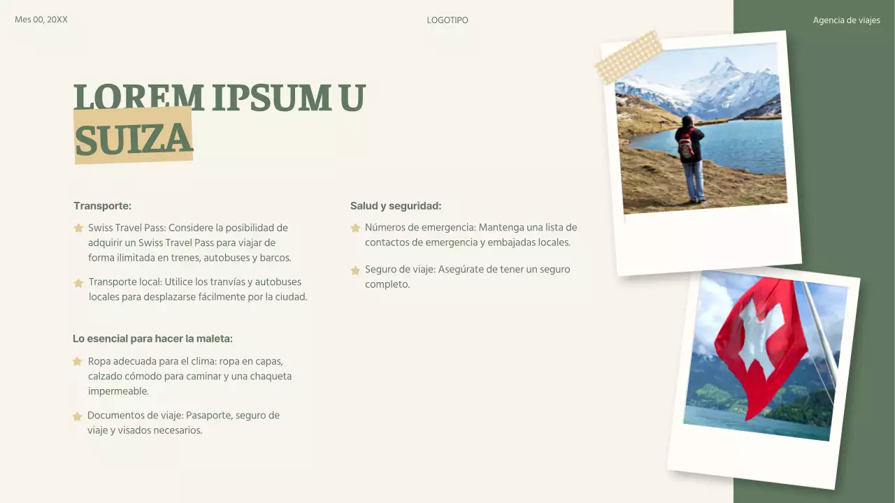 Collage retro beige verde Plan de viaje Itinerario