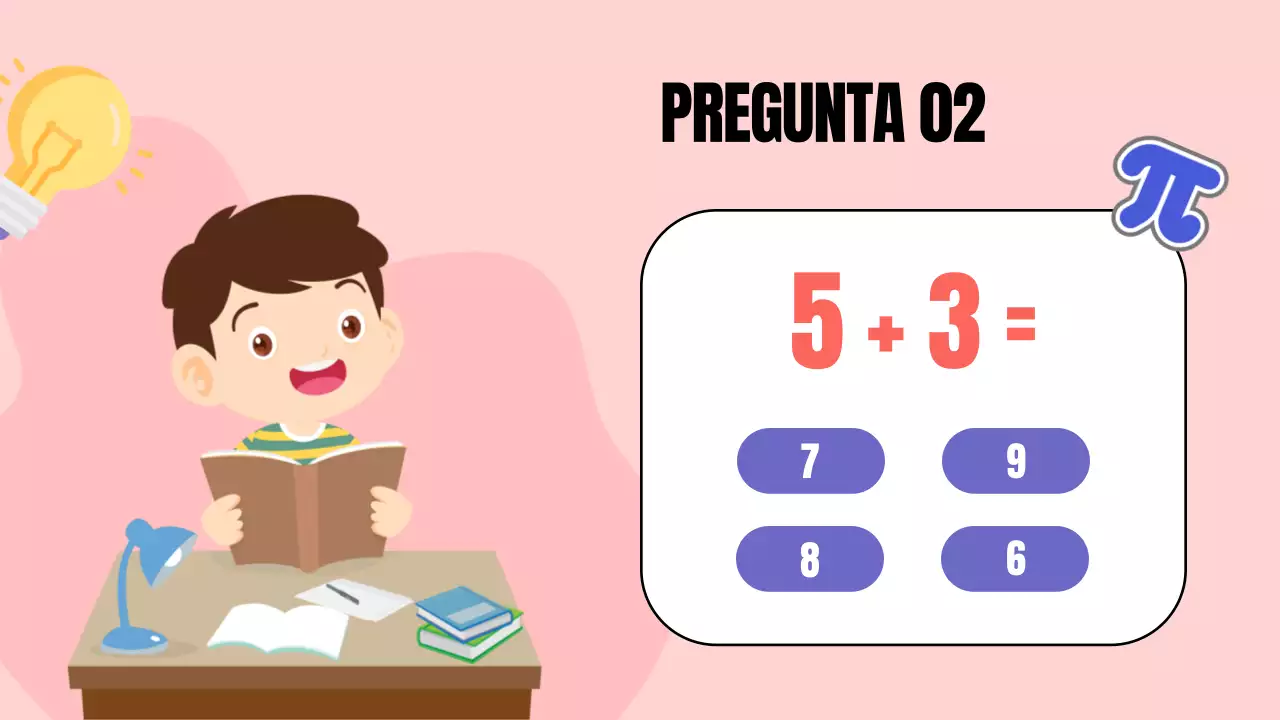 Yellow Animation Math Quiz Study Material