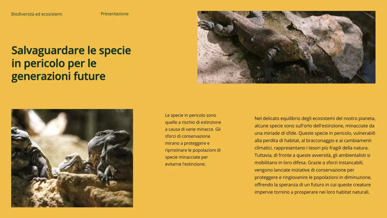 Materiale di studio sulla biodiversità e gli ecosistemi verde moderno