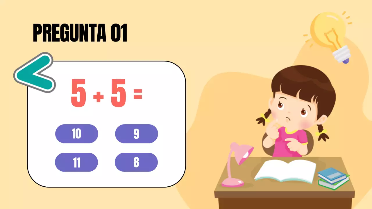 Yellow Animation Math Quiz Study Material