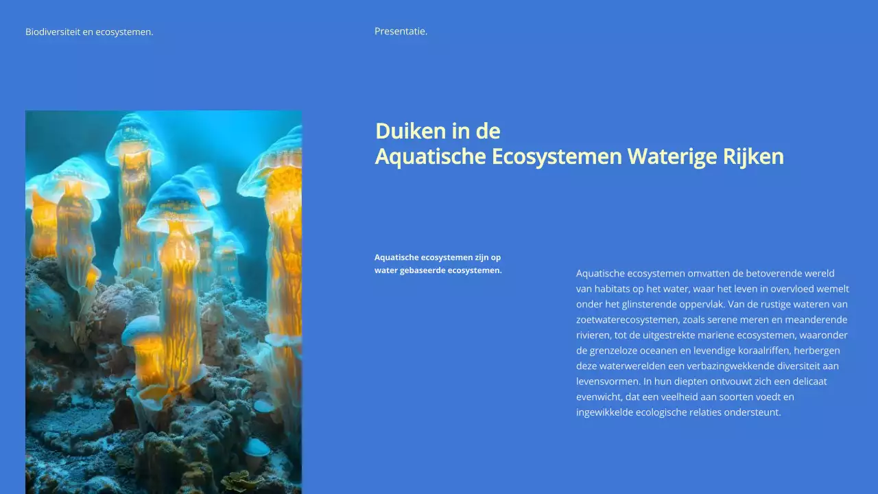Groen Modern Biodiversiteit en Ecosystemen Studiemateriaal
