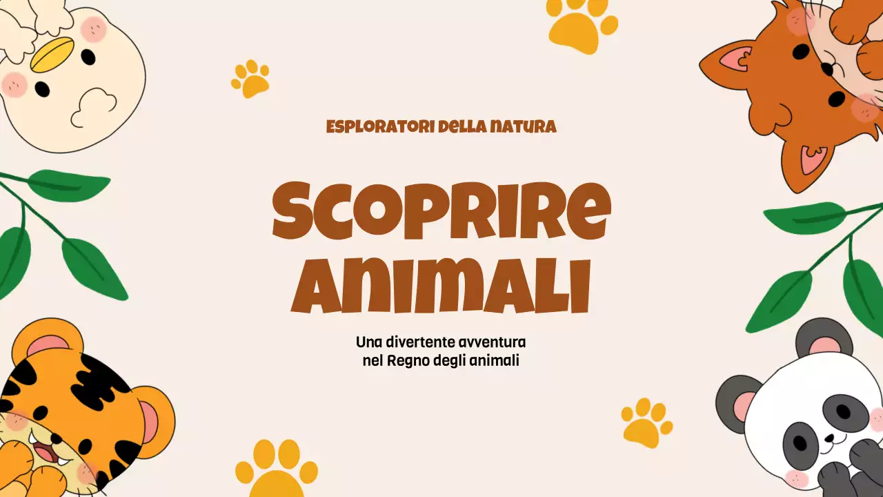 Animazione beige Alla scoperta degli animali Materiale di studio