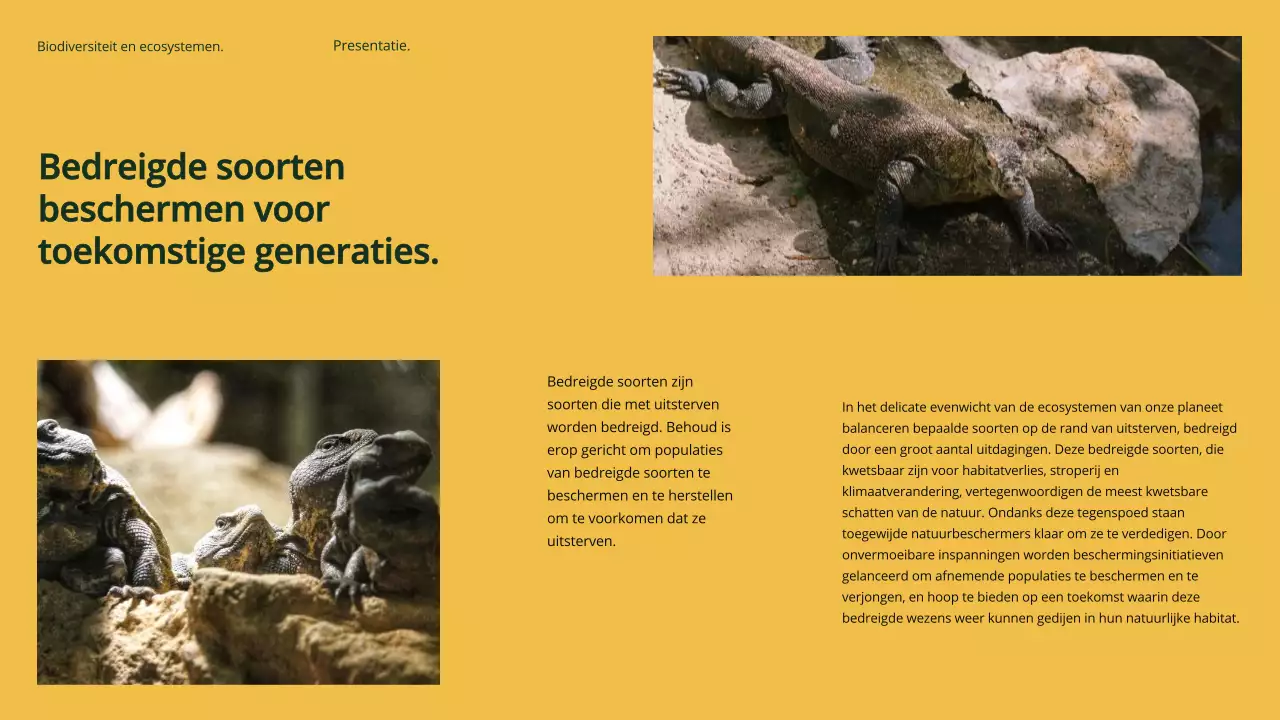 Groen Modern Biodiversiteit en Ecosystemen Studiemateriaal