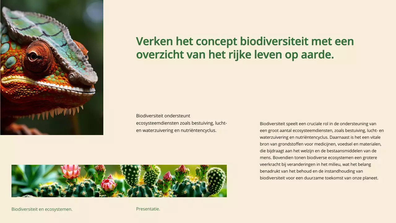 Groen Modern Biodiversiteit en Ecosystemen Studiemateriaal
