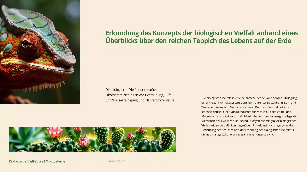 Green Modern Biodiversität und Ökosysteme Studienmaterial