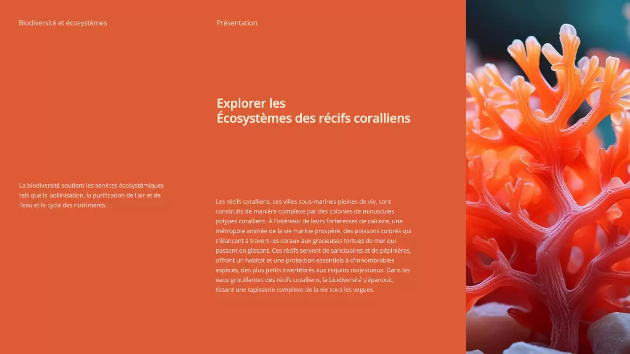 Matériel d'étude sur la biodiversité et les écosystèmes verts et modernes