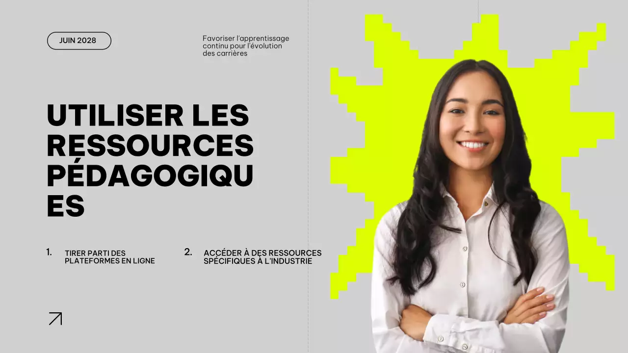 Plan d'étude du matériel de classe pour l'amélioration des tendances en gris et en citron vert