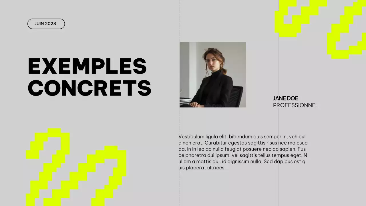 Plan d'étude du matériel de classe pour l'amélioration des tendances en gris et en citron vert