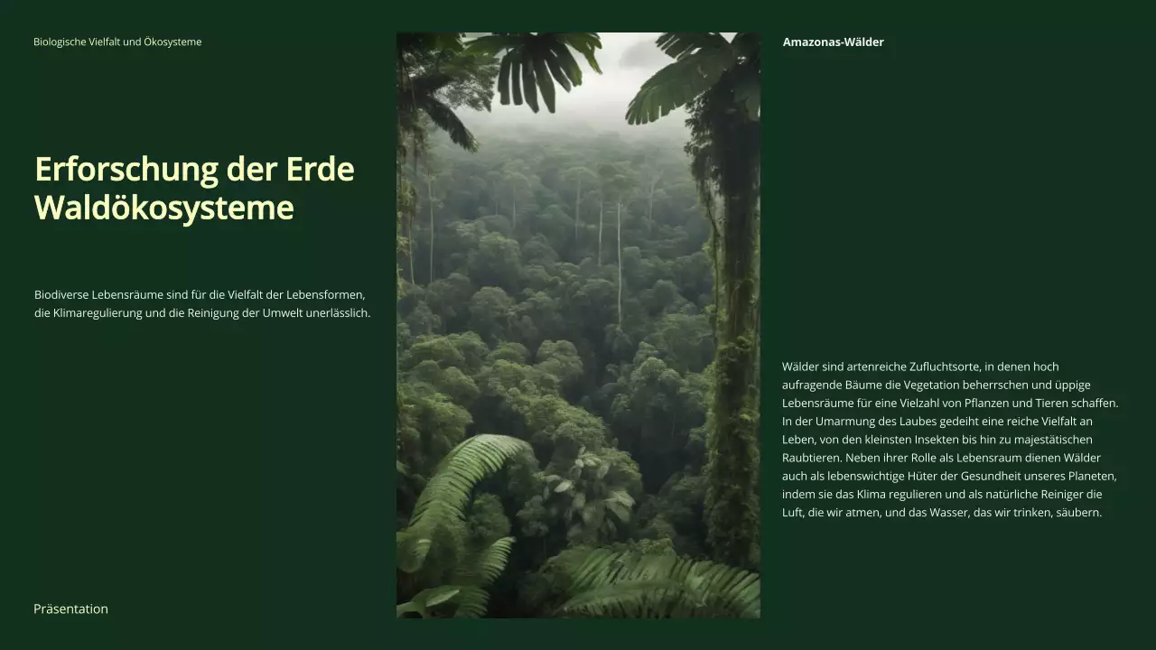 Green Modern Biodiversität und Ökosysteme Studienmaterial