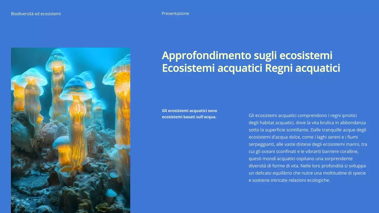 Materiale di studio sulla biodiversità e gli ecosistemi verde moderno