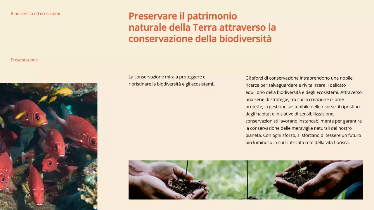 Materiale di studio sulla biodiversità e gli ecosistemi verde moderno