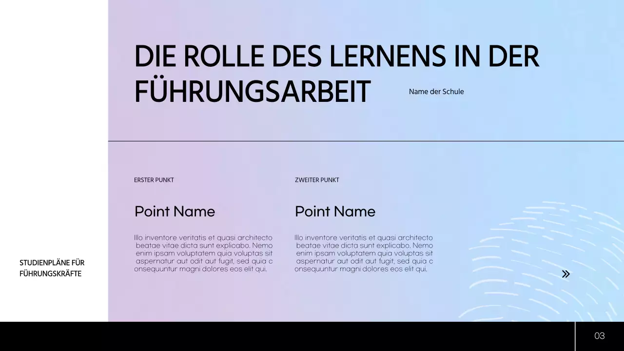 Grüner und blauer moderner Studienplan Unterrichtsmaterial