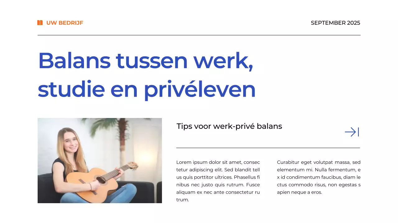 Blue Simple Time Management Plan Studiemateriaal