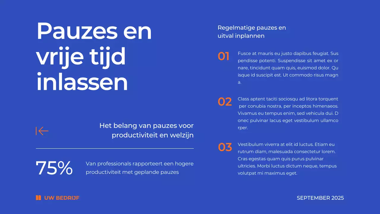 Blue Simple Time Management Plan Studiemateriaal