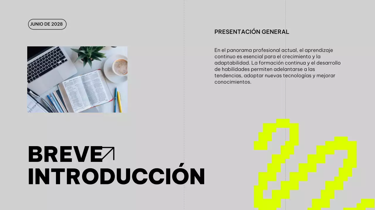 Material de clase del plan de estudio de mejora de las tendencias gris y lima