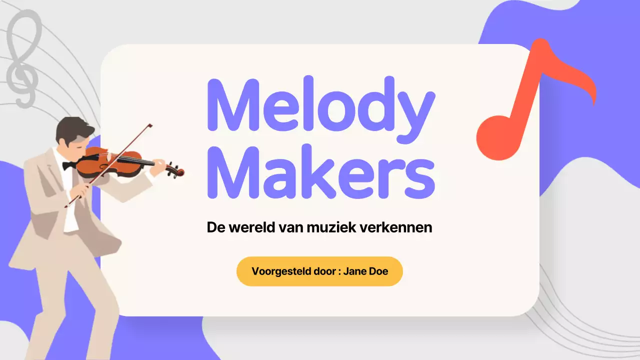 Paarse Popmuziek Melody Makers Studiemateriaal