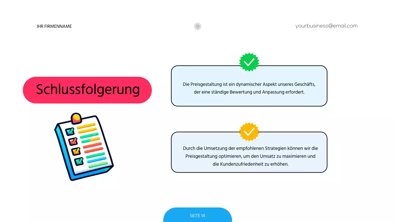 Rot-grüne Umfrage zur modernen Preisstrategie für Unternehmen