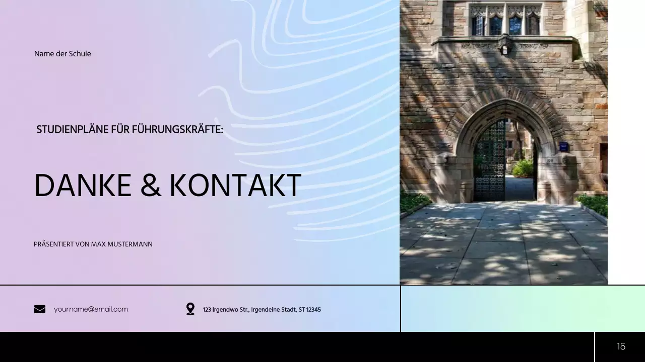 Grüner und blauer moderner Studienplan Unterrichtsmaterial