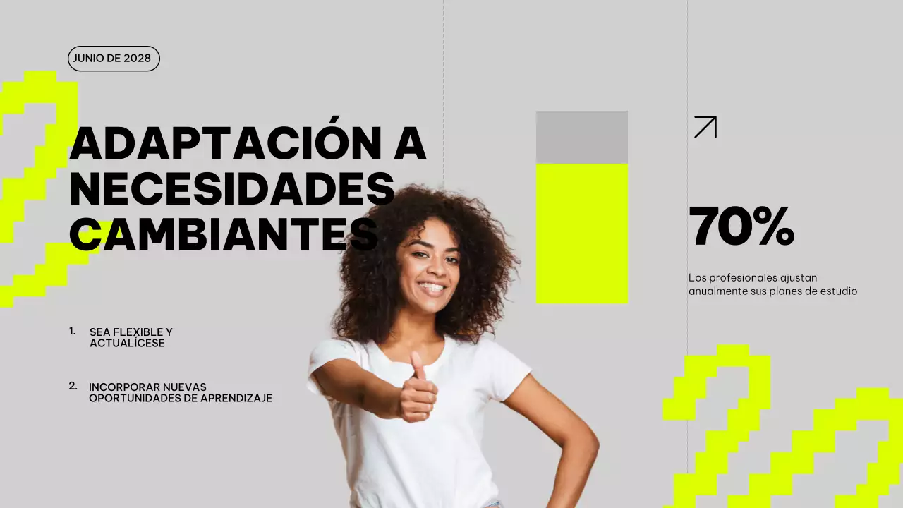 Material de clase del plan de estudio de mejora de las tendencias gris y lima