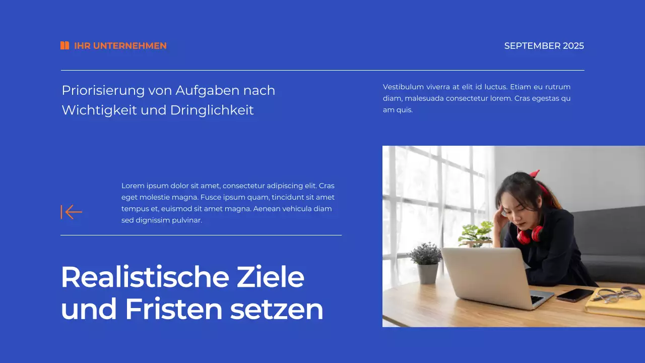 Blue Simple Time Management Plan Studienmaterialien