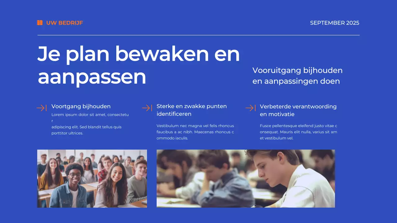 Blue Simple Time Management Plan Studiemateriaal