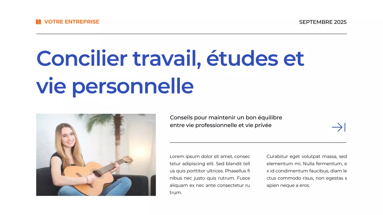 Plan de gestion du temps bleu simple Matériel d'étude