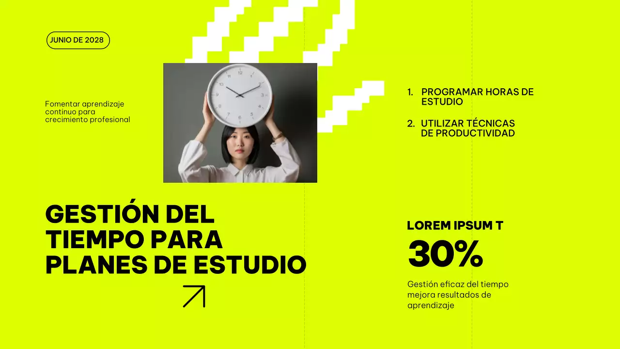 Material de clase del plan de estudio de mejora de las tendencias gris y lima