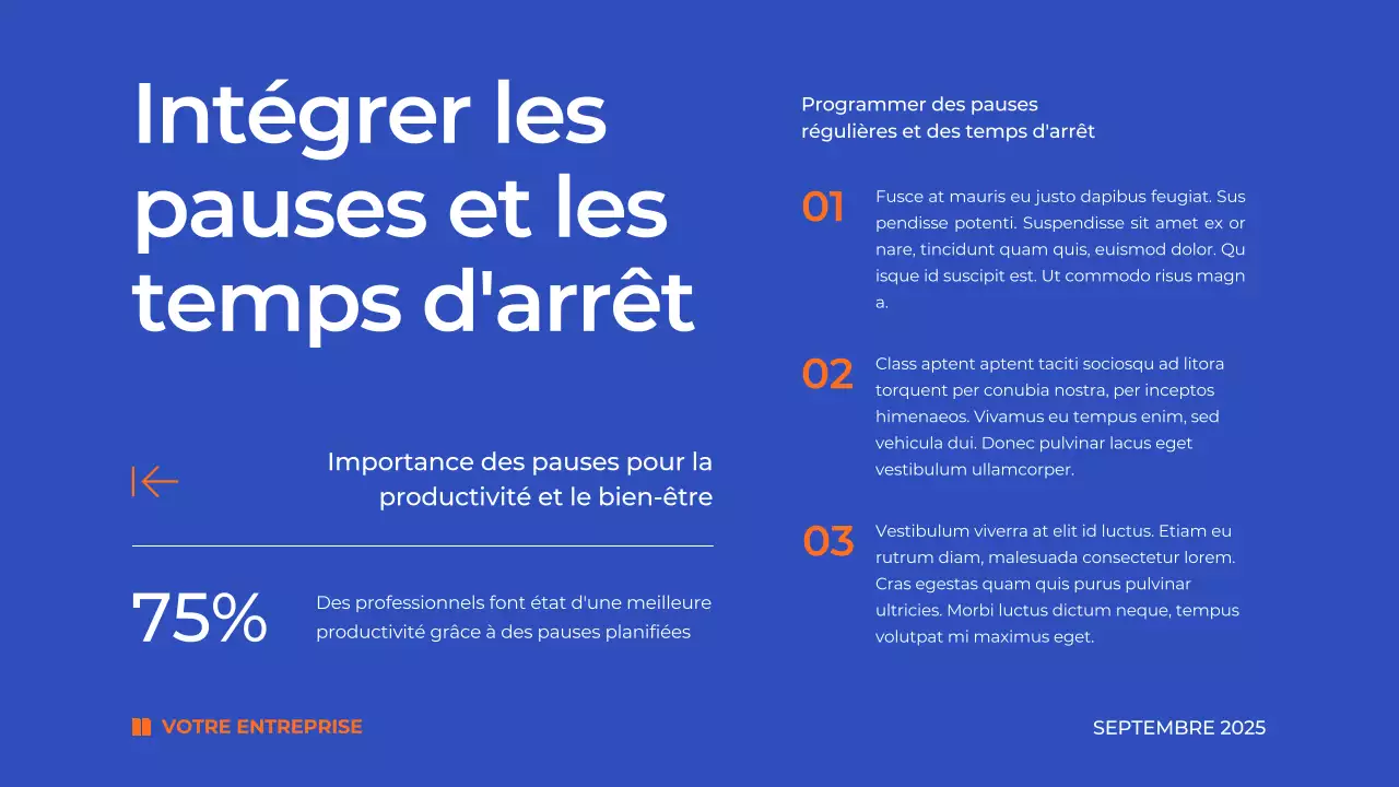 Plan de gestion du temps bleu simple Matériel d'étude