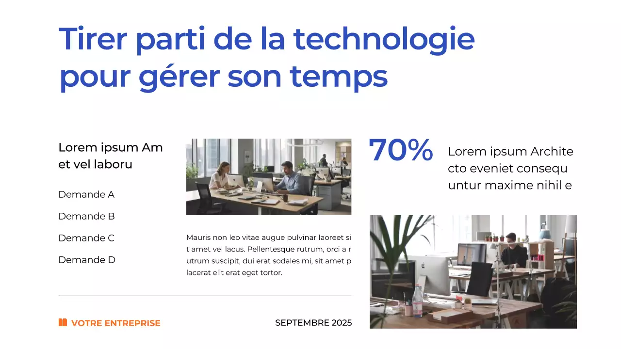 Plan de gestion du temps bleu simple Matériel d'étude