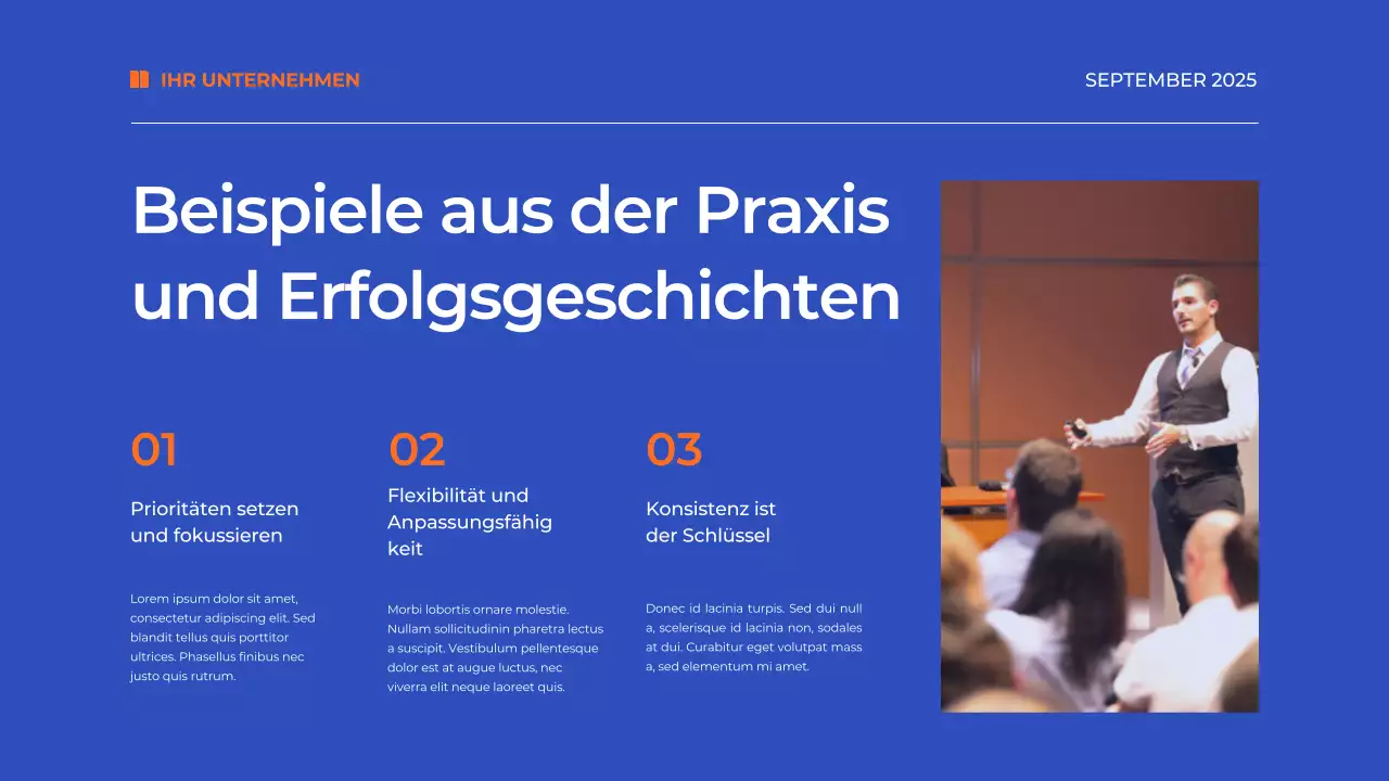 Blue Simple Time Management Plan Studienmaterialien