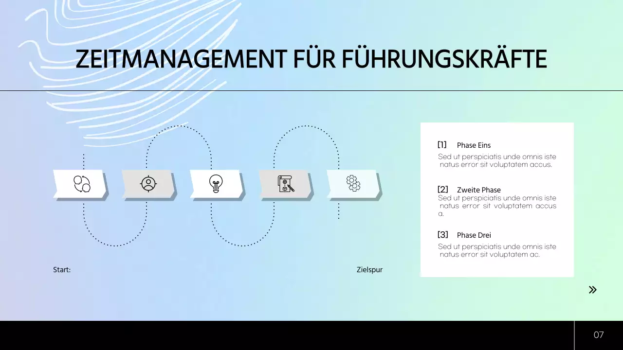 Grüner und blauer moderner Studienplan Unterrichtsmaterial