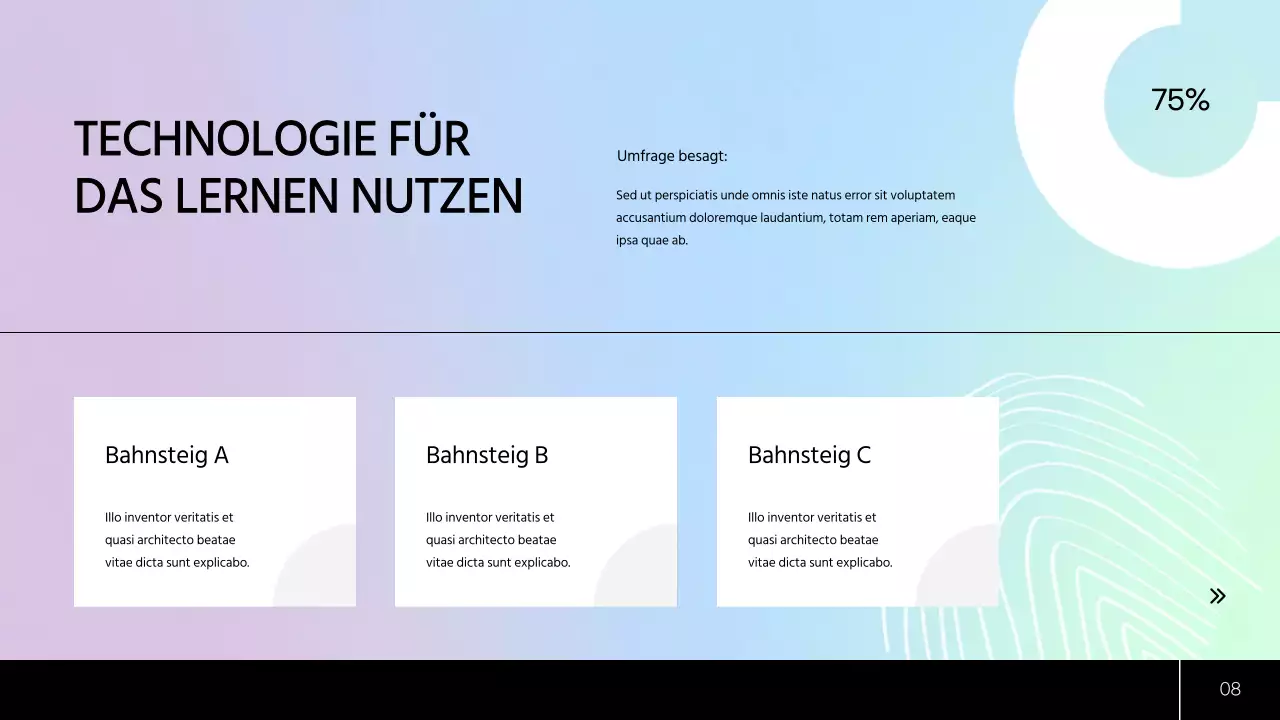 Grüner und blauer moderner Studienplan Unterrichtsmaterial