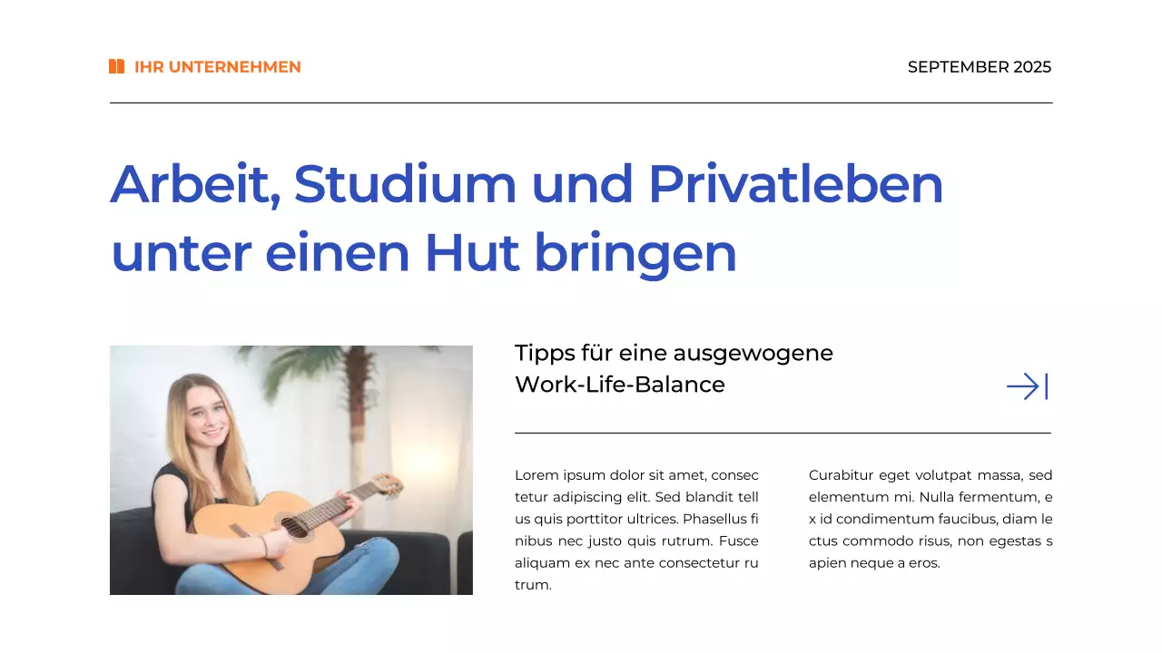 Blue Simple Time Management Plan Studienmaterialien