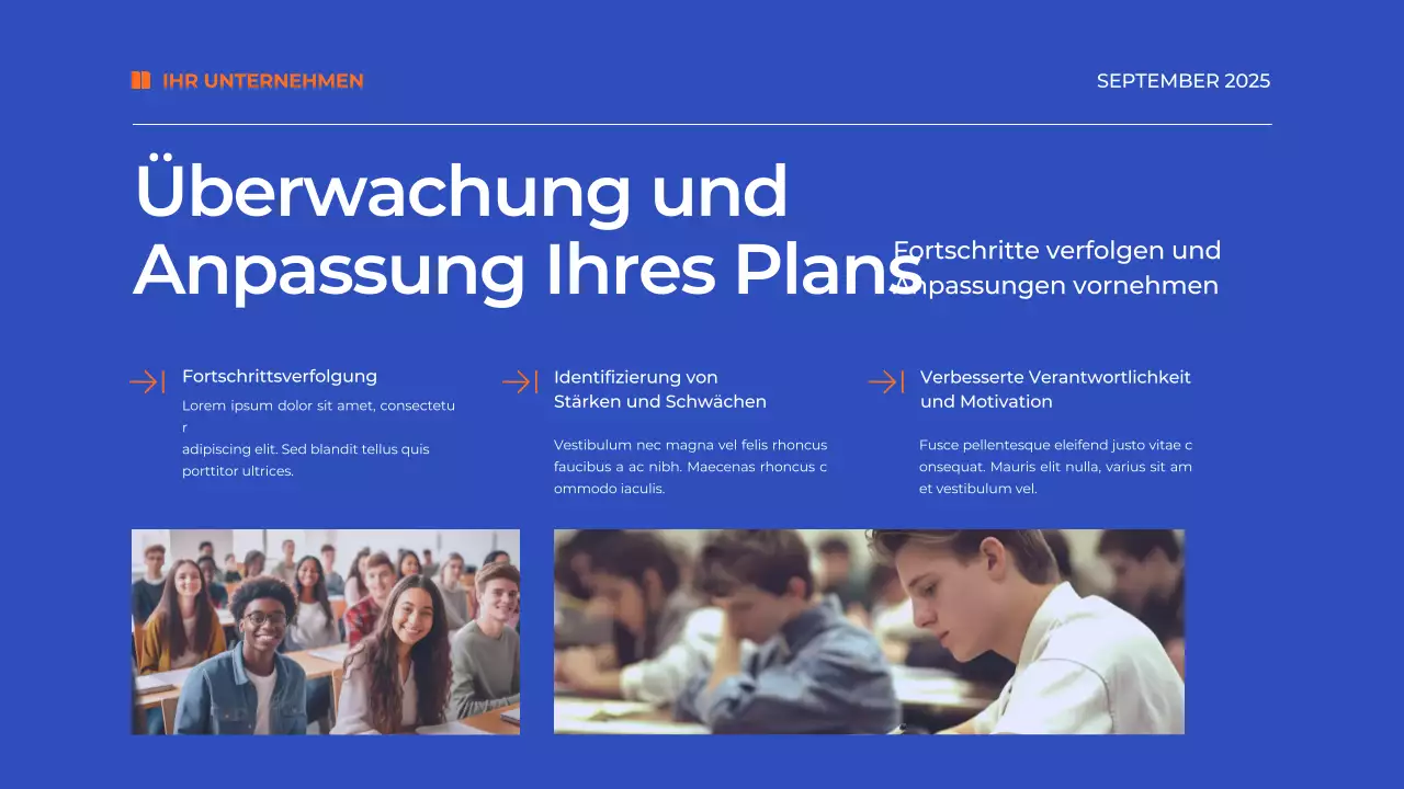 Blue Simple Time Management Plan Studienmaterialien