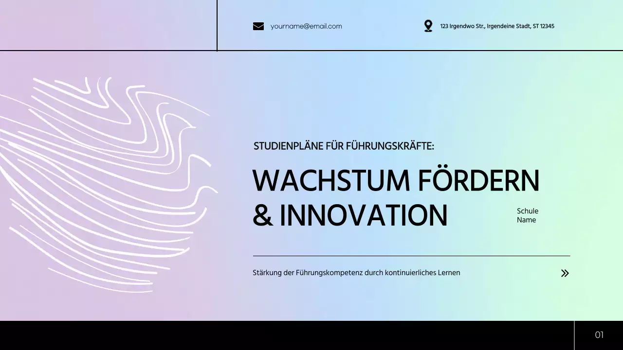 Grüner und blauer moderner Studienplan Unterrichtsmaterial