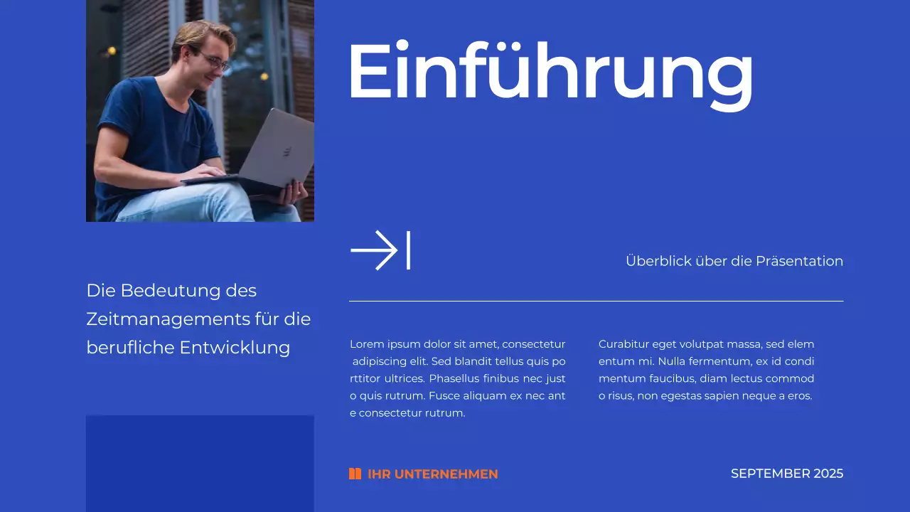 Blue Simple Time Management Plan Studienmaterialien