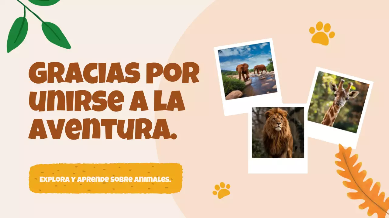 Beige Animation Descubrir a los animales Material de estudio