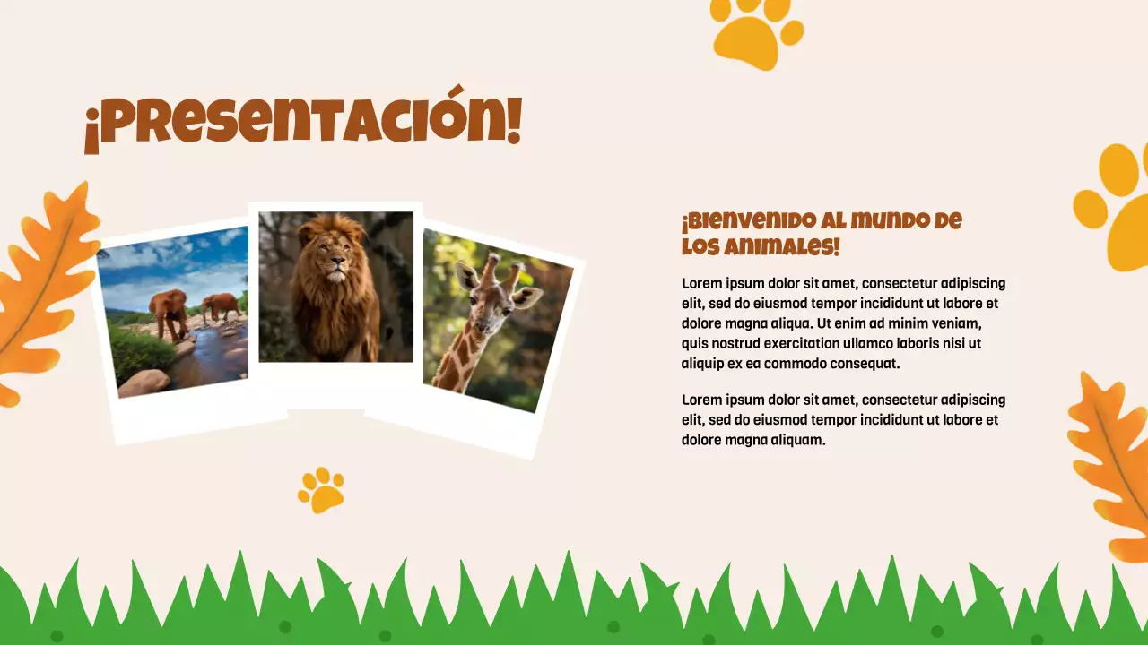 Beige Animation Descubrir a los animales Material de estudio