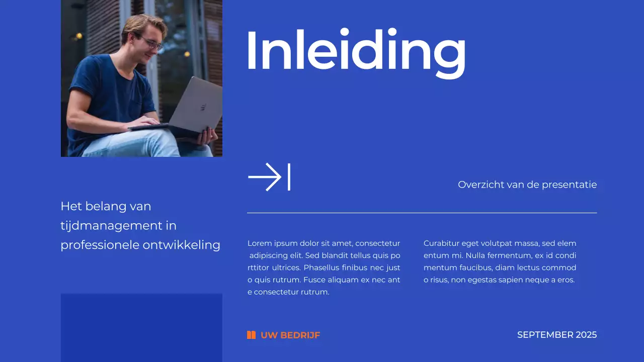Blue Simple Time Management Plan Studiemateriaal