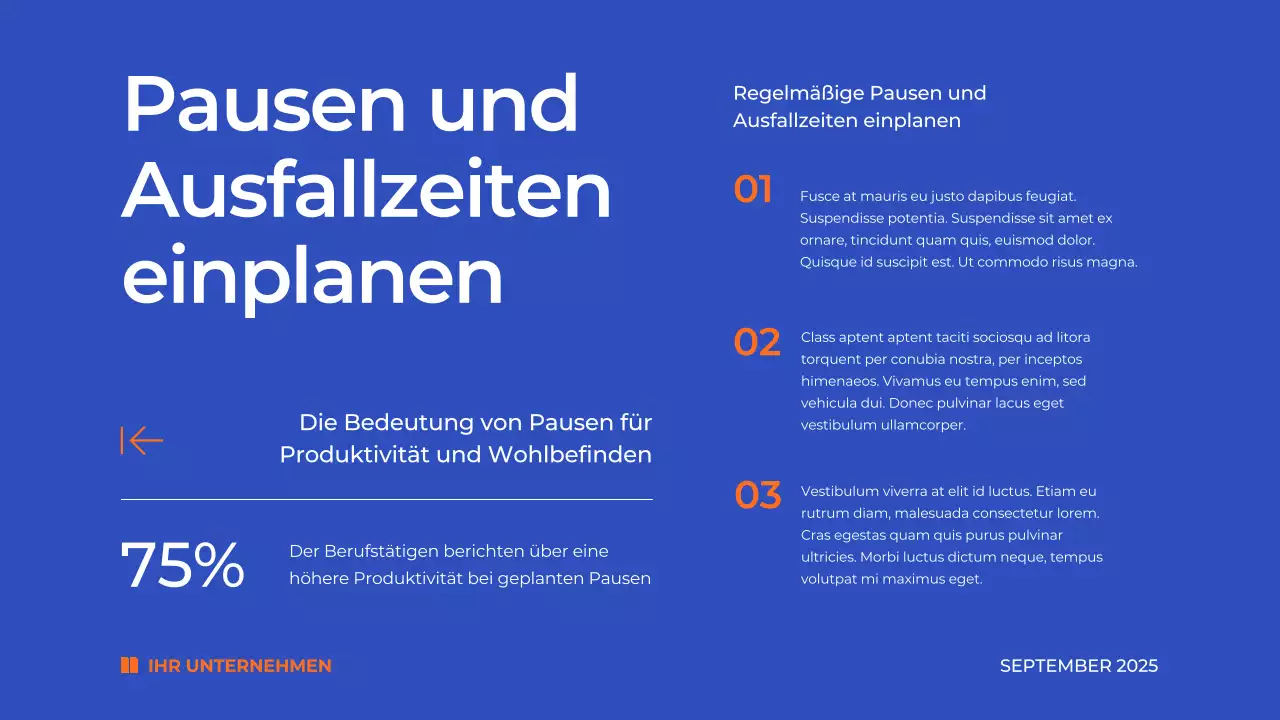 Blue Simple Time Management Plan Studienmaterialien