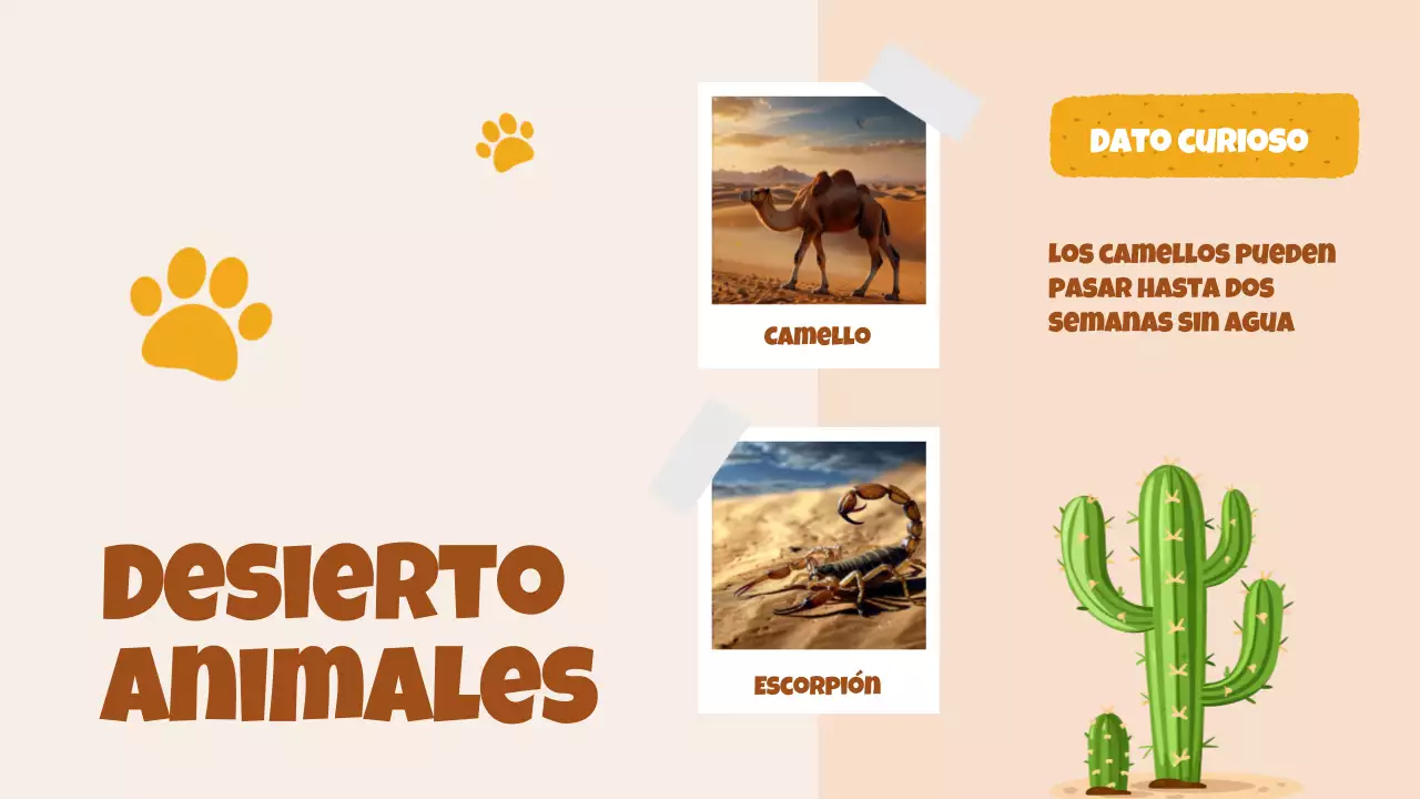 Beige Animation Descubrir a los animales Material de estudio