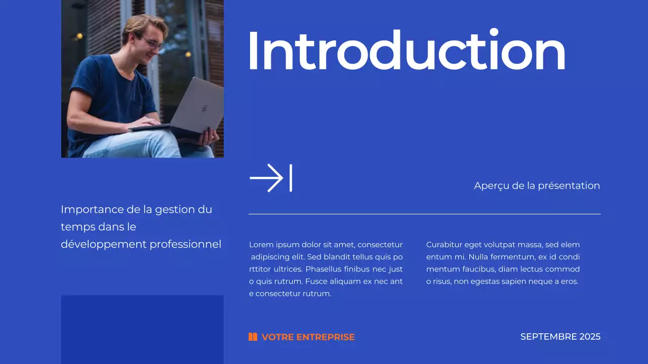 Plan de gestion du temps bleu simple Matériel d'étude