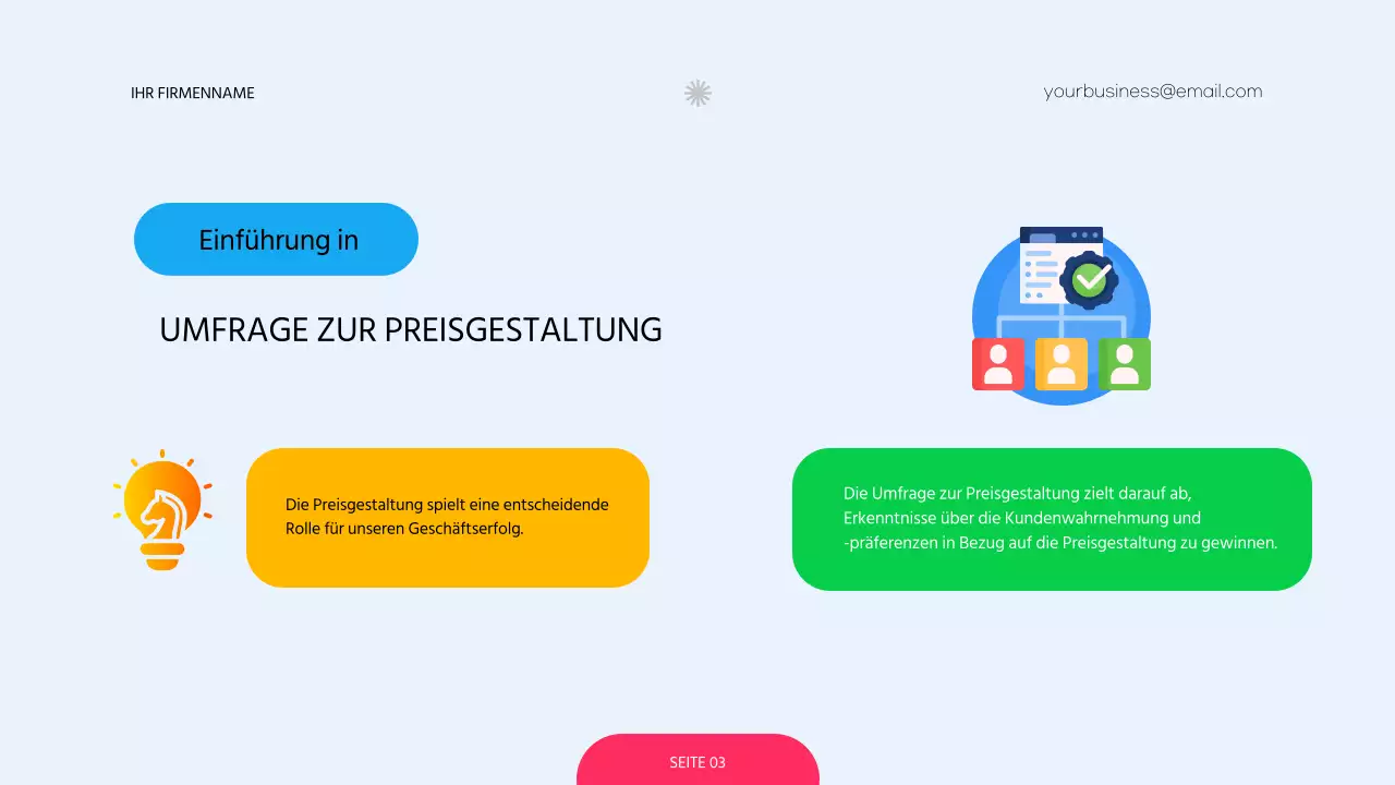 Rot-grüne Umfrage zur modernen Preisstrategie für Unternehmen