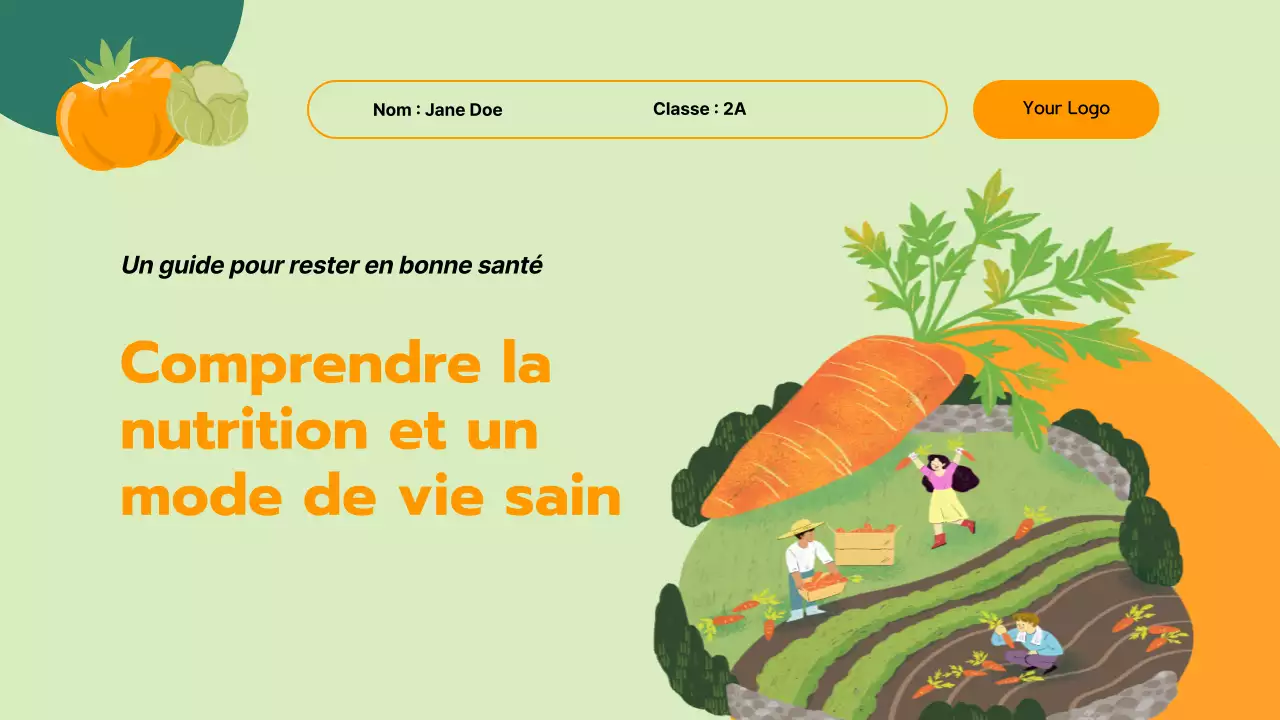 Matériel pour le cours Green Simple sur la nutrition et les modes de vie sains
