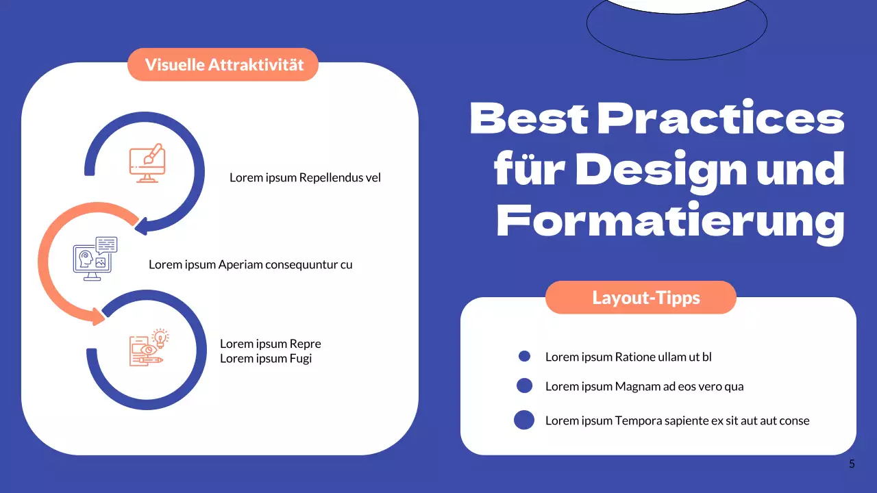 Blaue und orangefarbene einfache E-Mail-Marketing-Geschäftsstrategie