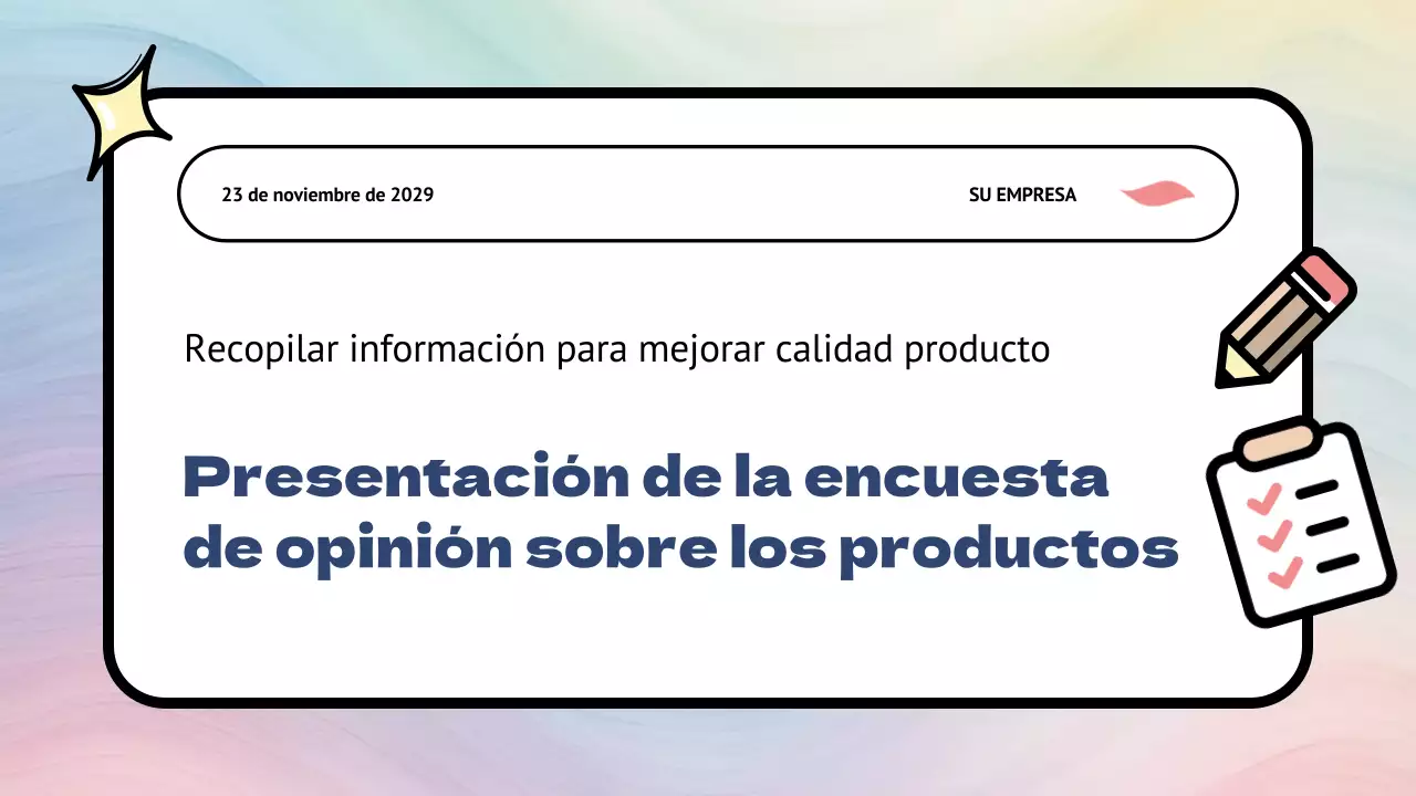 Encuesta sobre los productos Rainbow Modern