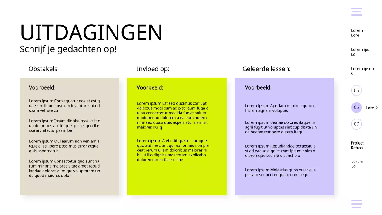 Paars Geel Modern Eenvoudig Team Terugblik