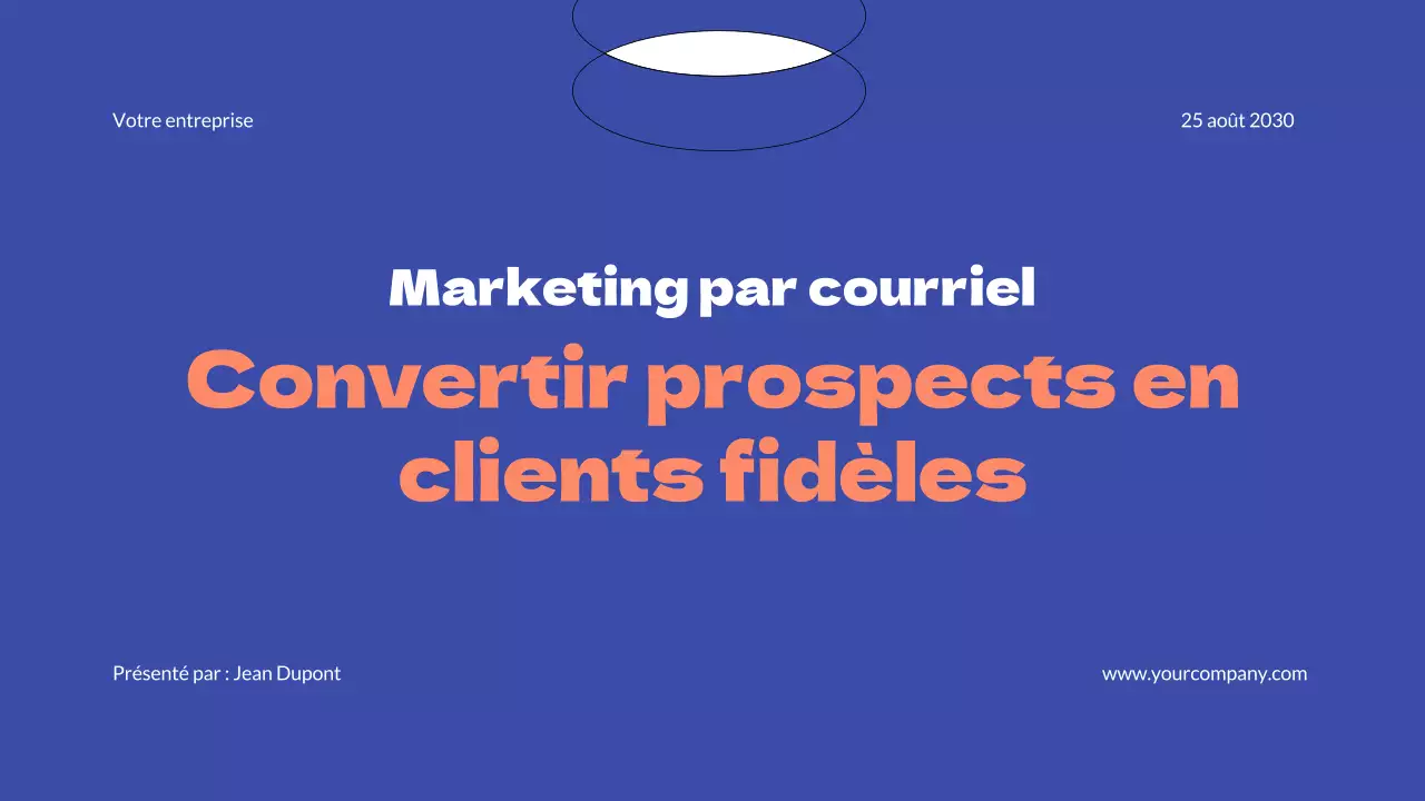 Stratégie commerciale simple de marketing par courriel pour le bleu et l'orange