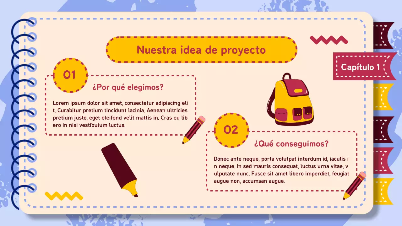 Material de estudio del proyecto de grupo de animación Purple